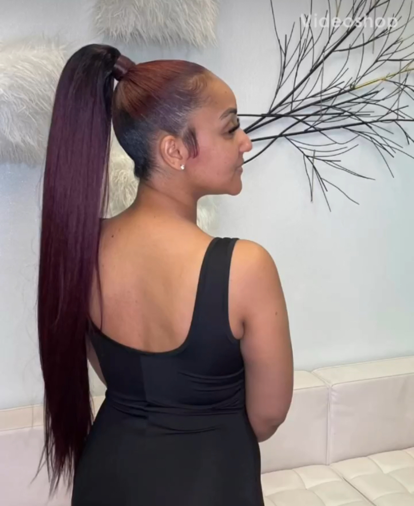 SILK PONYTAILS With Silk Press