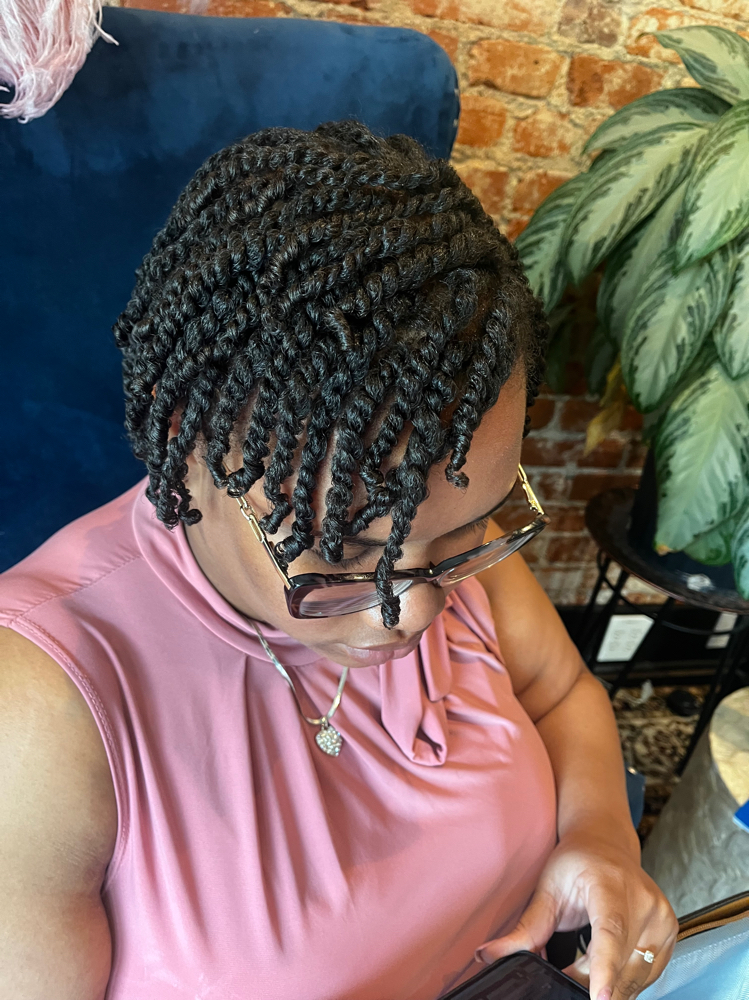 Medium 2 Strand Twists (short hair)