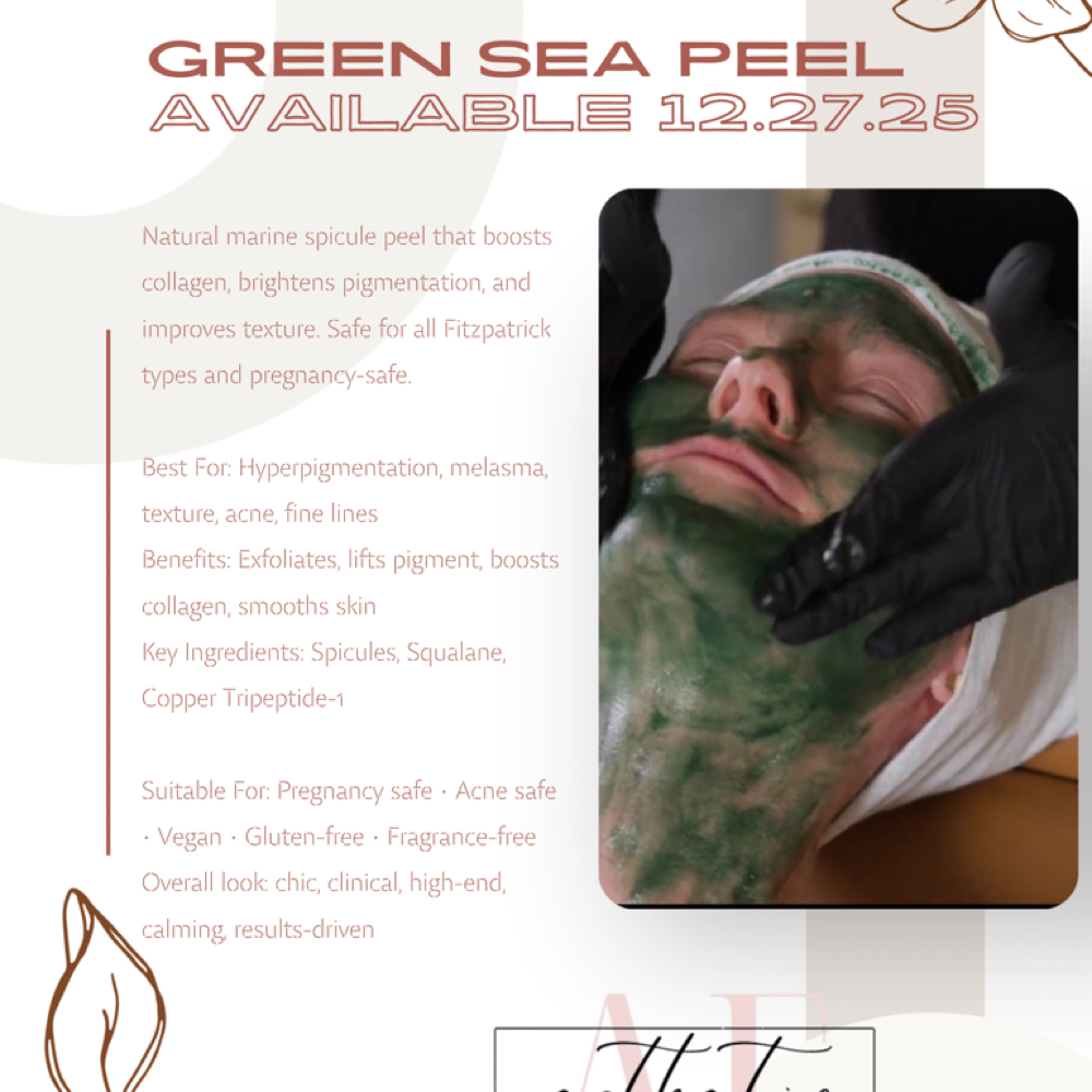 Green Sea Peel at Aesthetic AF Beauty Bar in Jacksonville, FL