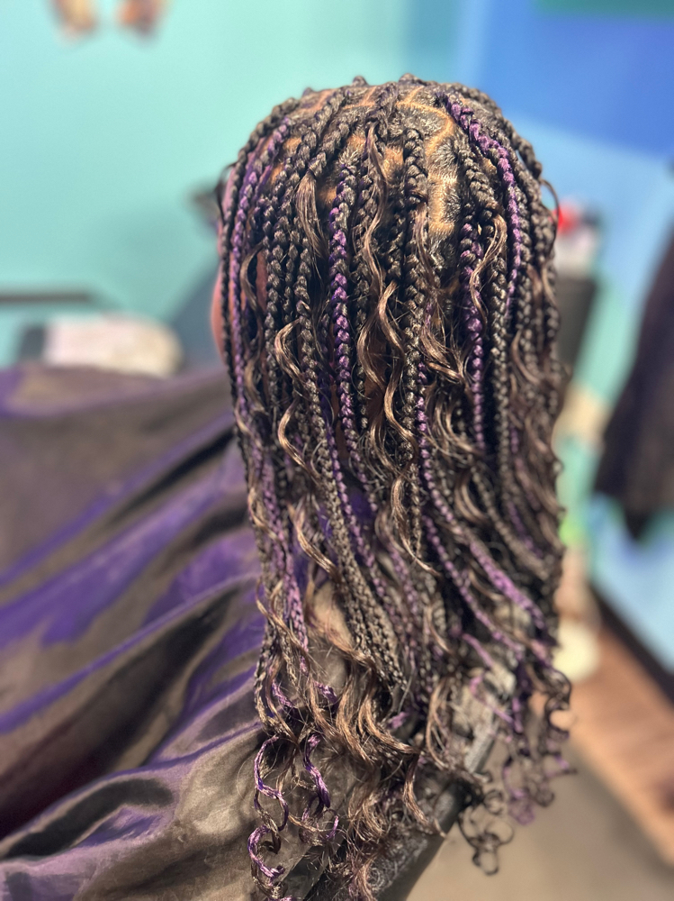Kid’s Boho Knotless(BTS) at Thahairtherapist in Houston, TX