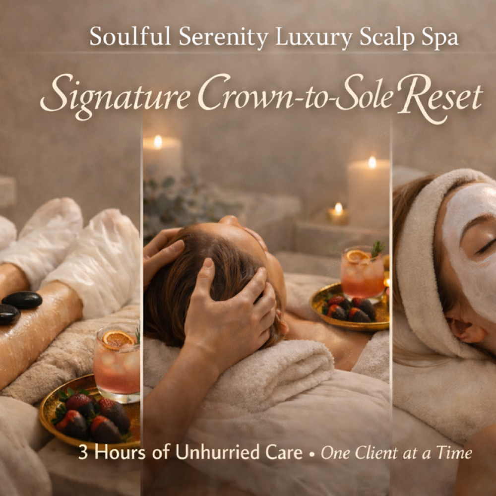 Signature Crown-to-Sole Reset at Soulful Serenity Luxury Scalp Spa in Burnsville, MN