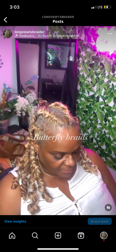 Butterfly Braids at Lux braids in Longview, TX