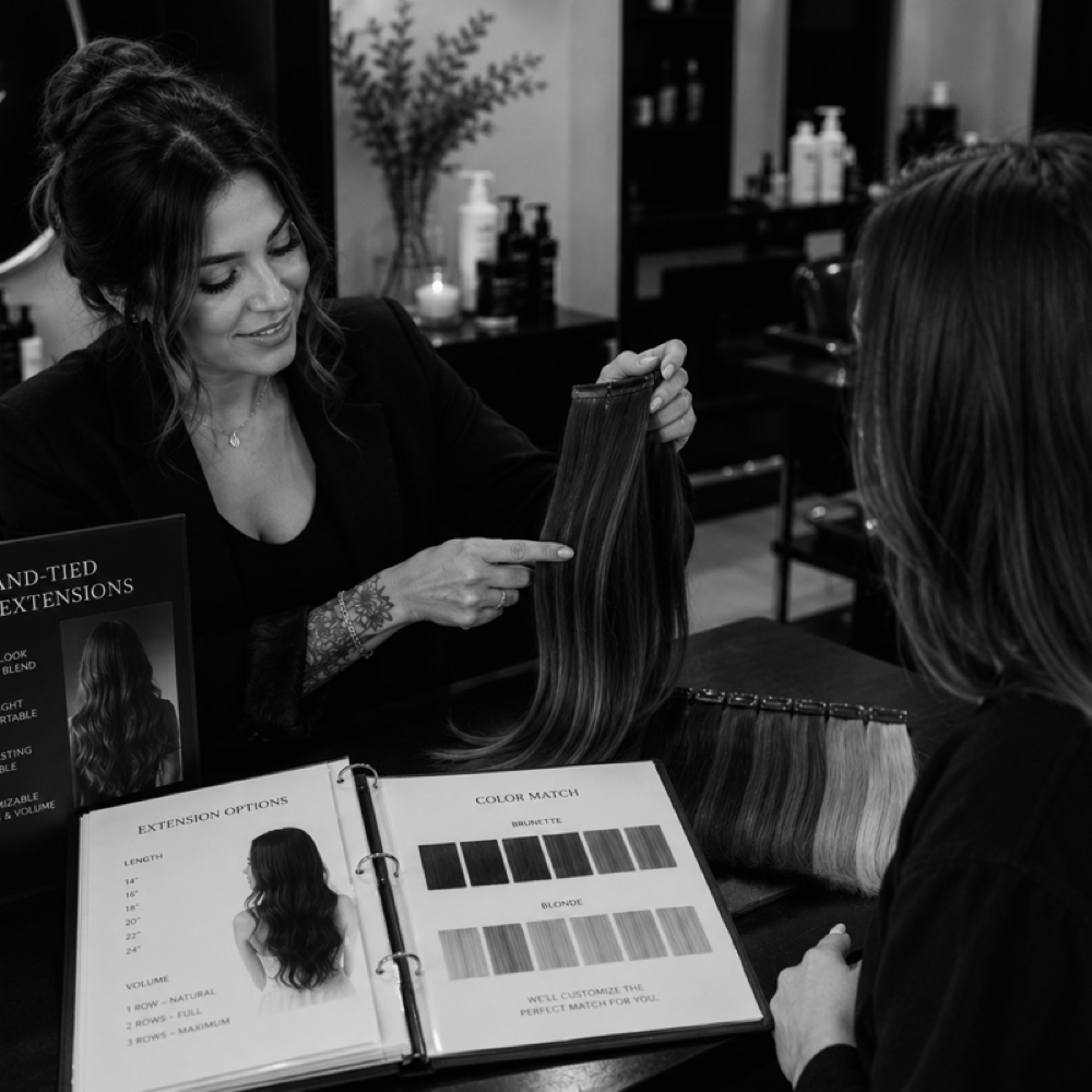 Hair Extension Consultation at Salon 66 in Murphys, CA