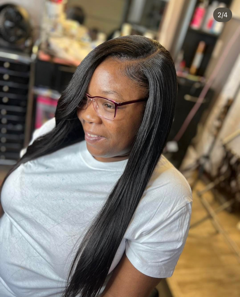 Sew-in w/leave out