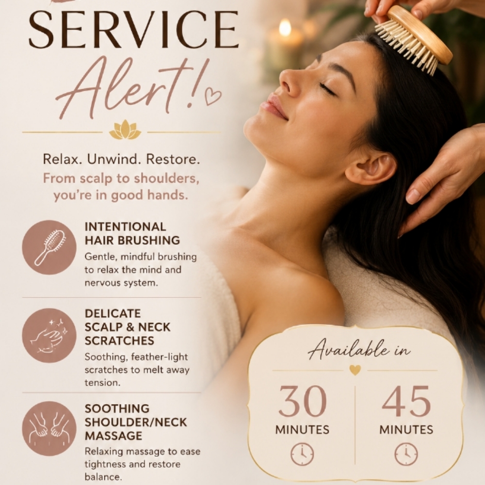 Serenity Session Plus at ASMR Hair Spa in Mt Pleasant, WI