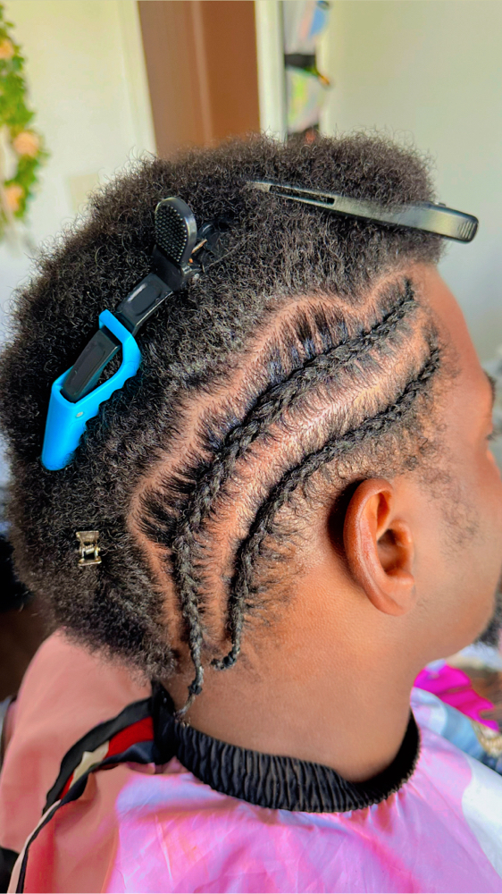 Men Short Hair Cornrows