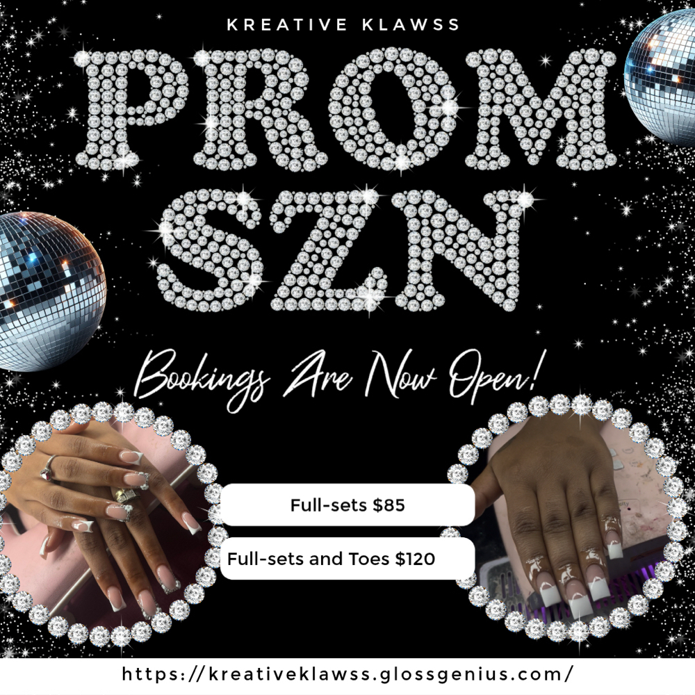 PROM FULL SET w/  TOES at Kreative Klawss in Manning, SC