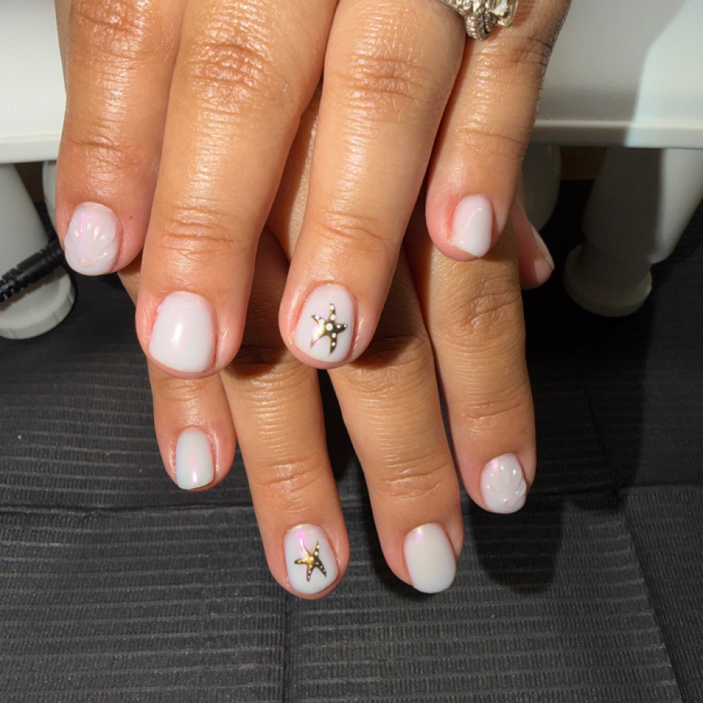 Gel Manicure with design at La Catrina Nail Lounge in Hagerstown, MD