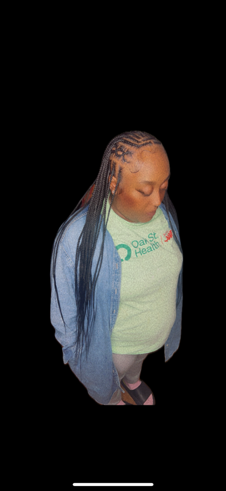 smedium tribal braids/knotless