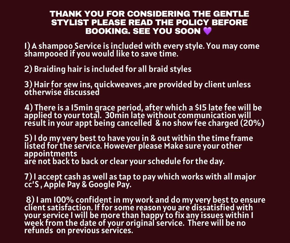 BOOKING POLICY ( Do Not Book This)