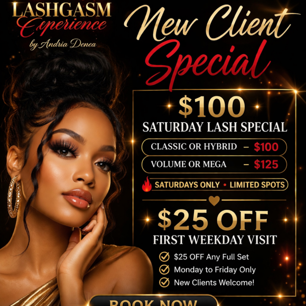 ✨ NEW CLIENT: $100 Saturday Lash Sp at The Lashgasm Experience in Bossier City, LA