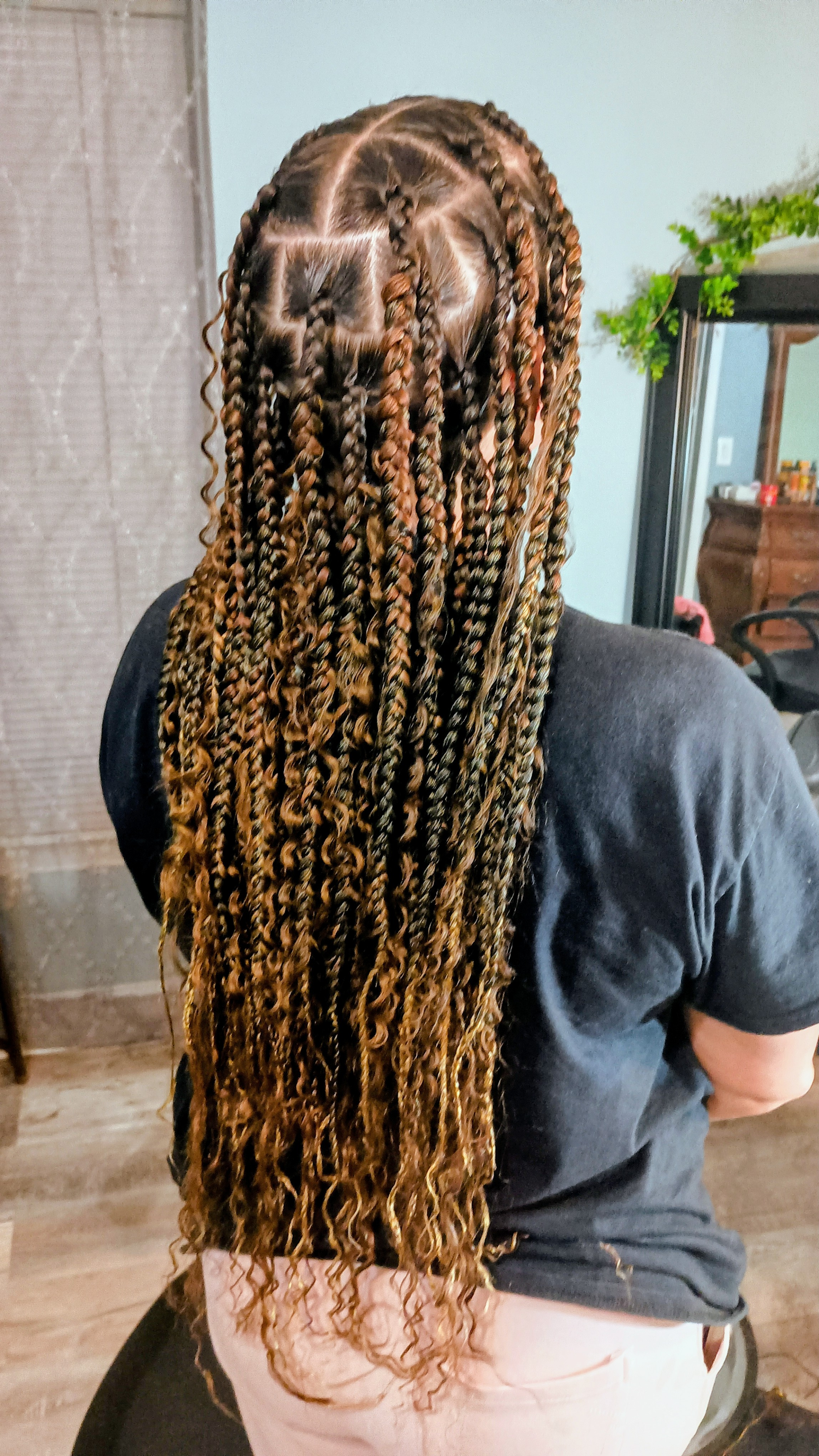 Box Braids w/Bohemian Hair