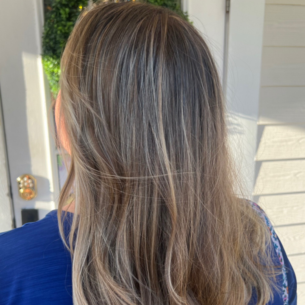 Roots With Partial Highlight & Cut at Elysie Rae Hair Studio in Kennesaw, GA