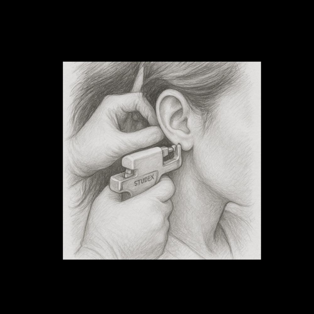 14k GOLD EAR PIERCING (Studex) at Heart In Hand, LLC - Holistic Skincare and Wellness in Old Saybrook, CT