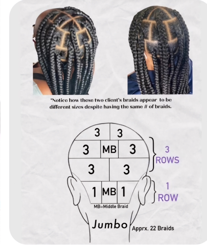 Jumbo Knotless box braids