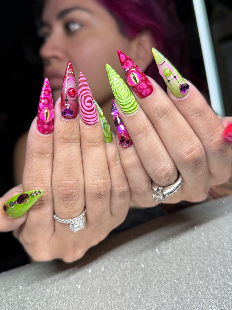 Intricate Nail Art at The Corner Vault in Selma, TX