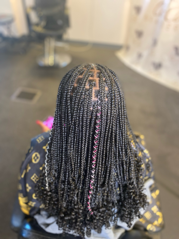 Kids Knotless Braids(curly Ends)