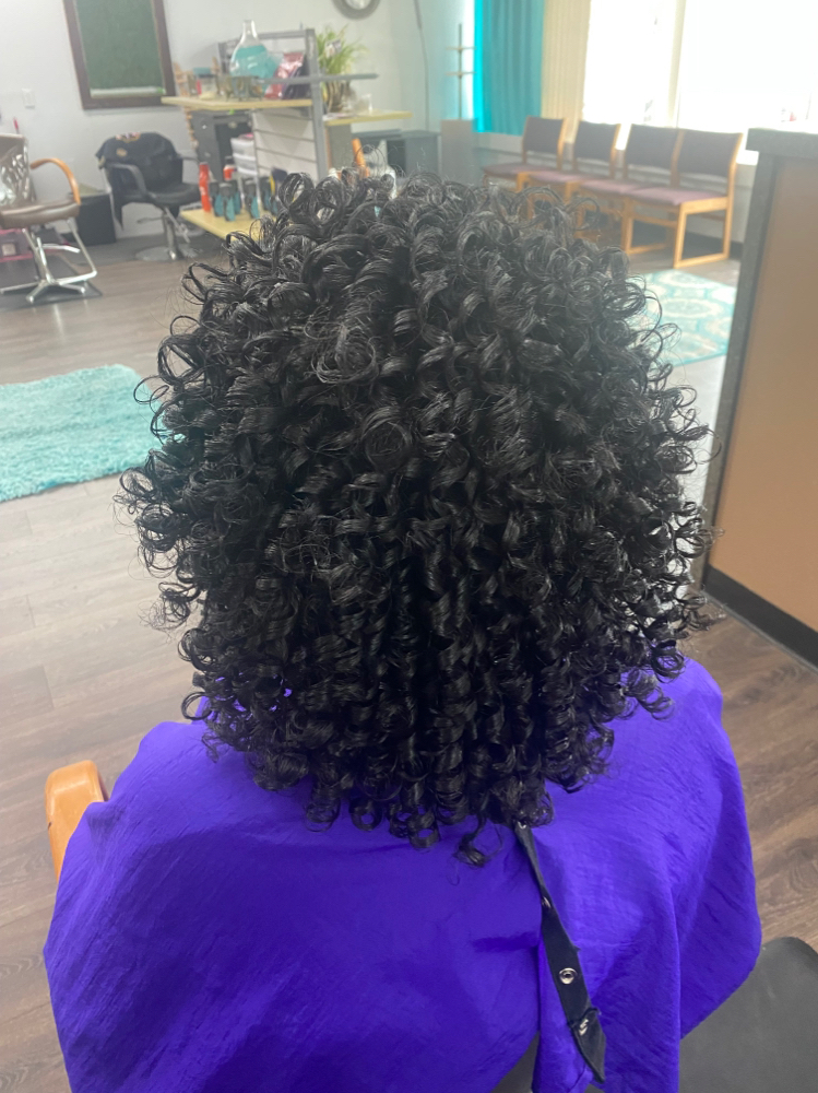 Shampoo/Rod set (relaxed hair) at Hair Trendz in Columbia, SC