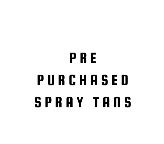 Spray Tan Pre Purchased Package Tan