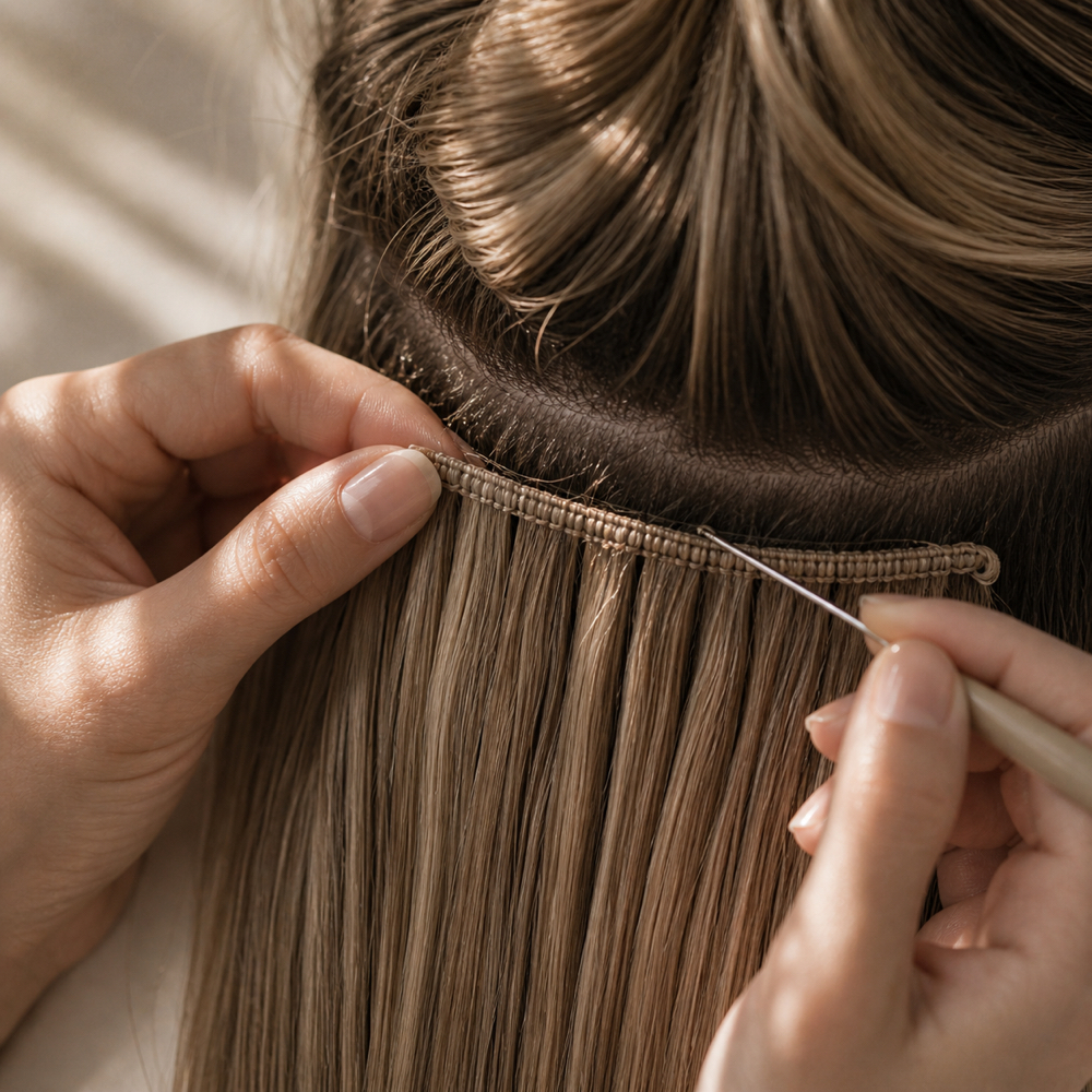 Weft Tightening at Hair by Tricia Pogarch in Farmington Hills, MI