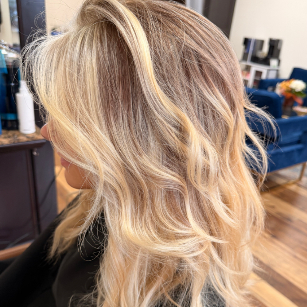 Partial Balayage + Blowdry at HAVEN HAIR CO. in Hamilton, NJ