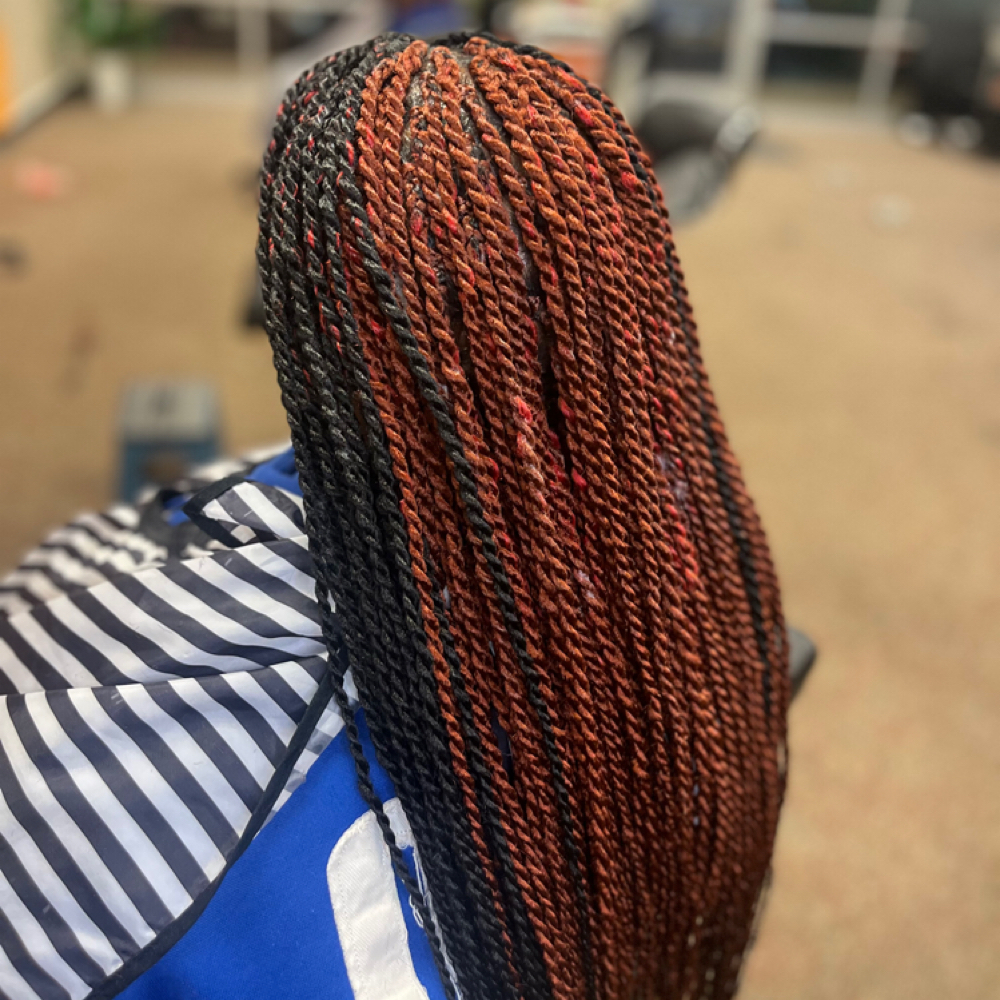 Senegalese twists at Bebe African Hair Braiding LLC in Milwaukee, WI