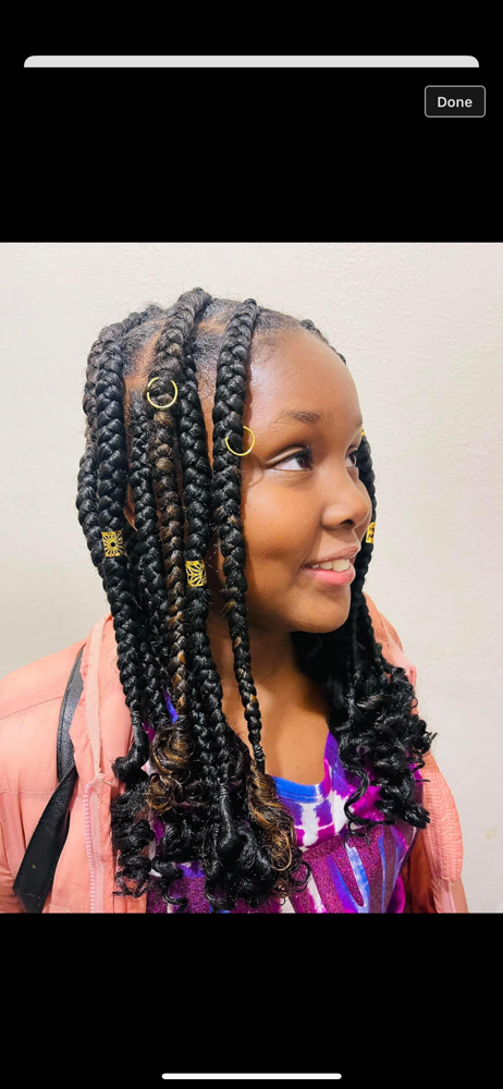 Kid Big Knotless Braids