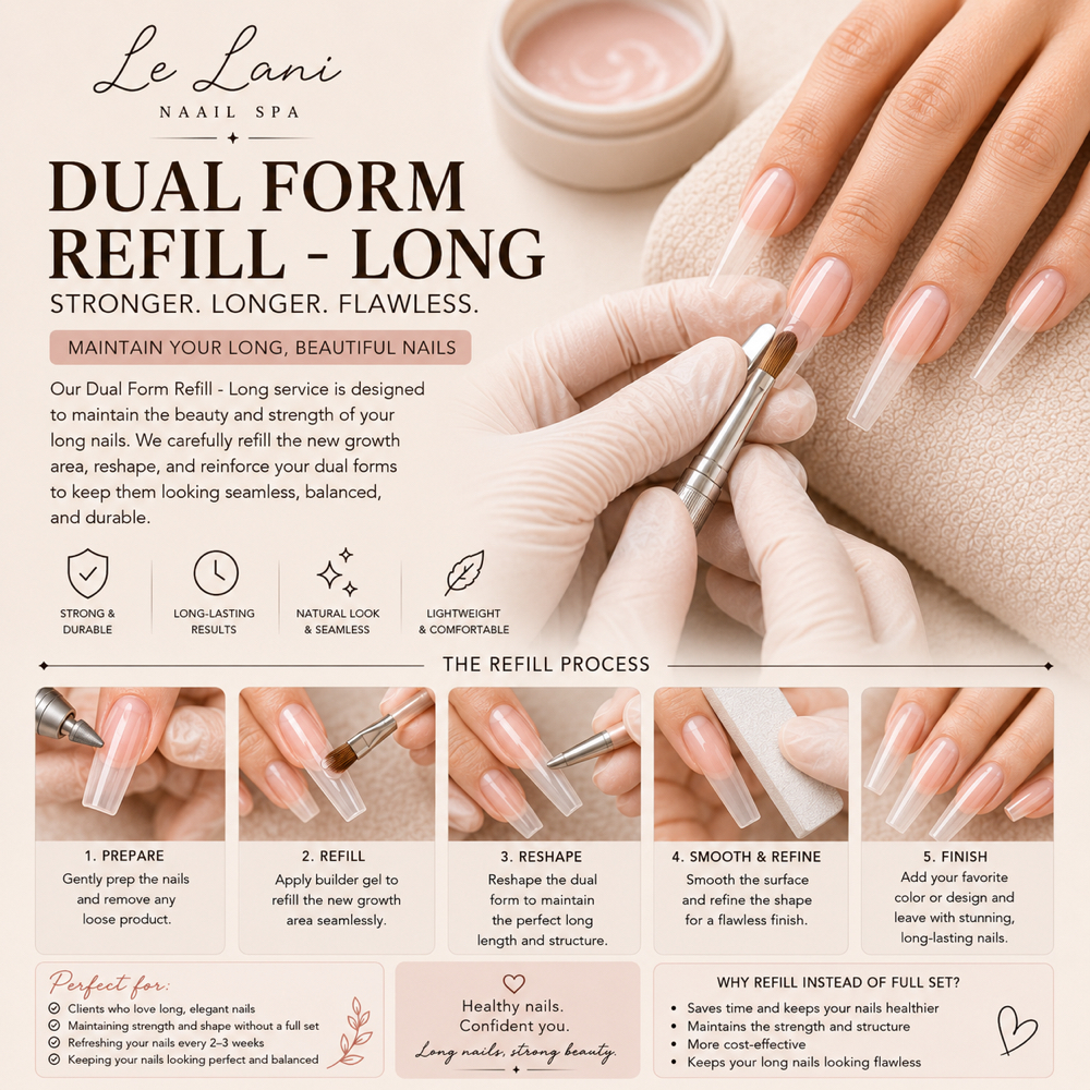 Dual Form Refill - Long at Le Lani Nail Spa in Los Angeles, CA