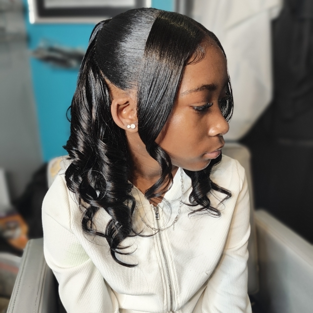 Half Up, Half Down Weave at RaCStylez in Temple Hills, MD