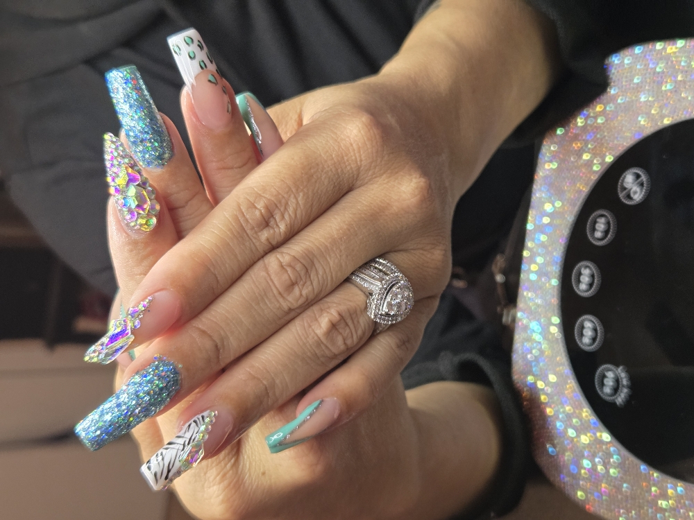 Long Full Set at Luxe' Nails by Mrs. LaLa in Garfield Heights, OH