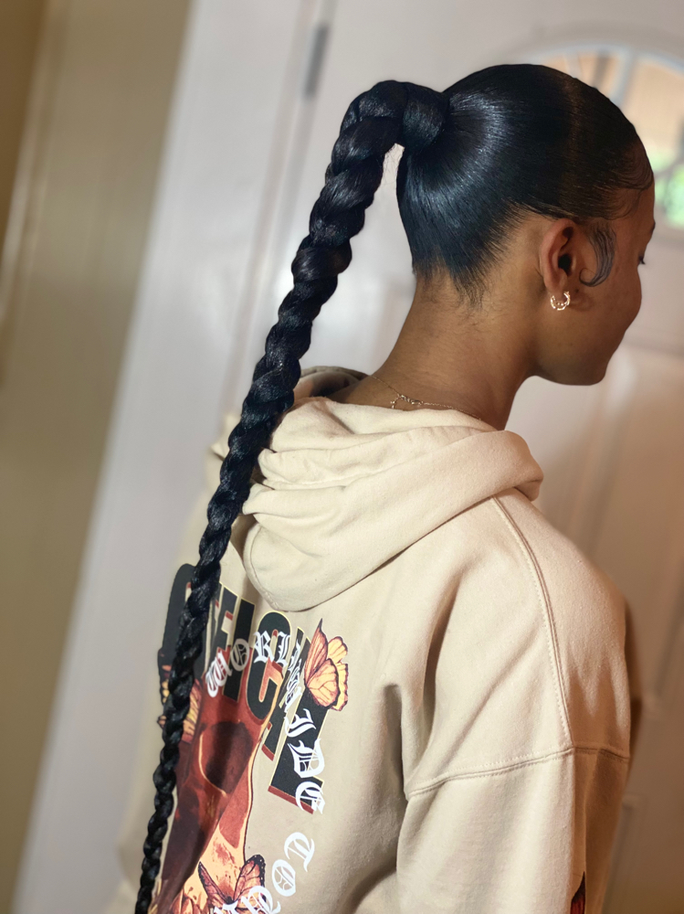 Invisible Braid Ponytail