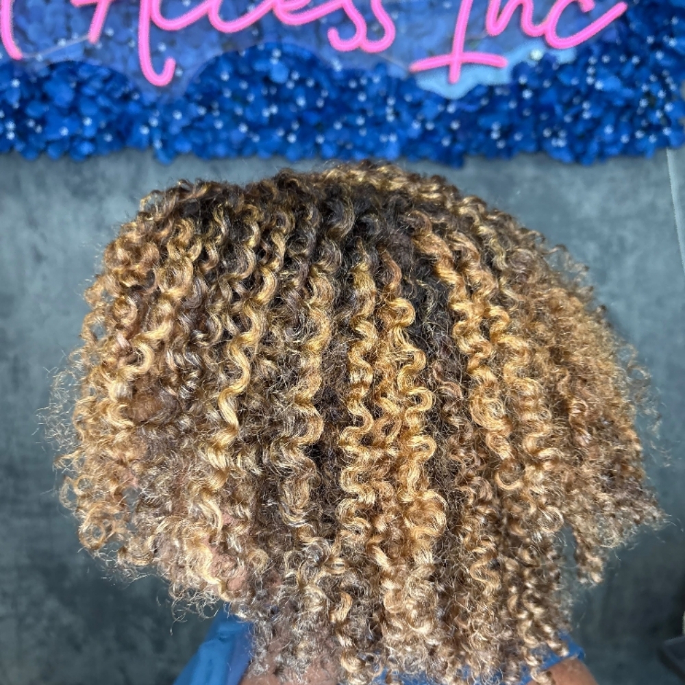 Full Head Highlights & Style Bundle at Curl Access Inc Salon in Snellville, GA