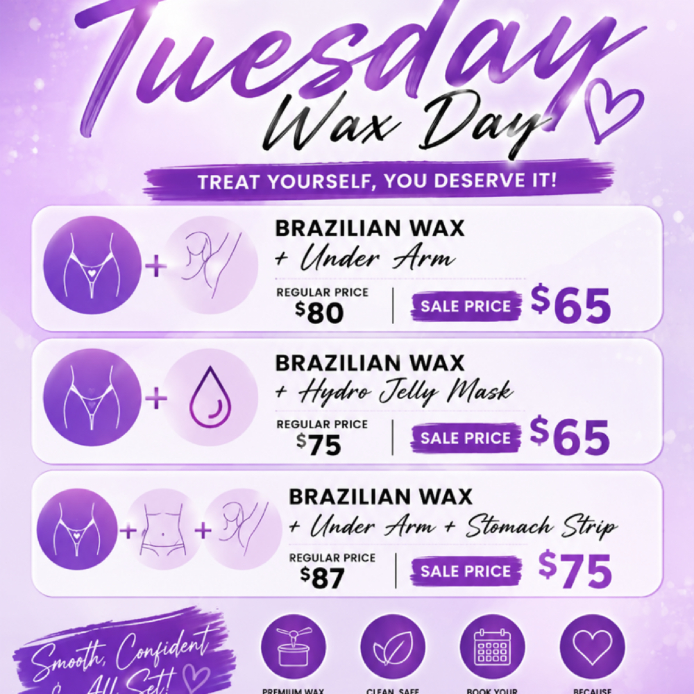 Tuesday Wax Day at All Set Wax Spa in Miami Gardens, FL