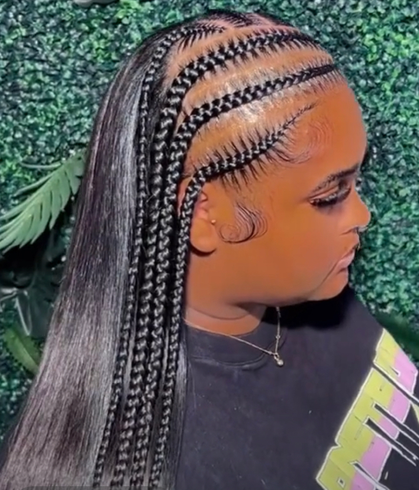 Half Up Large Braids/ Quickweave