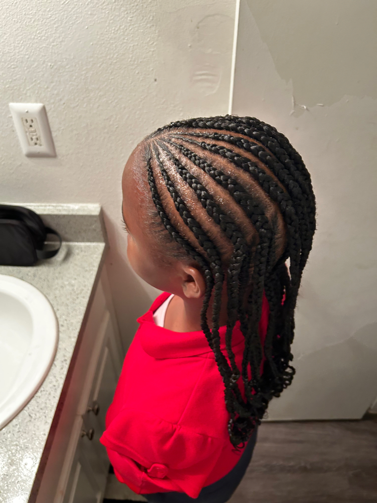 Kids Cornrows (2 rows)