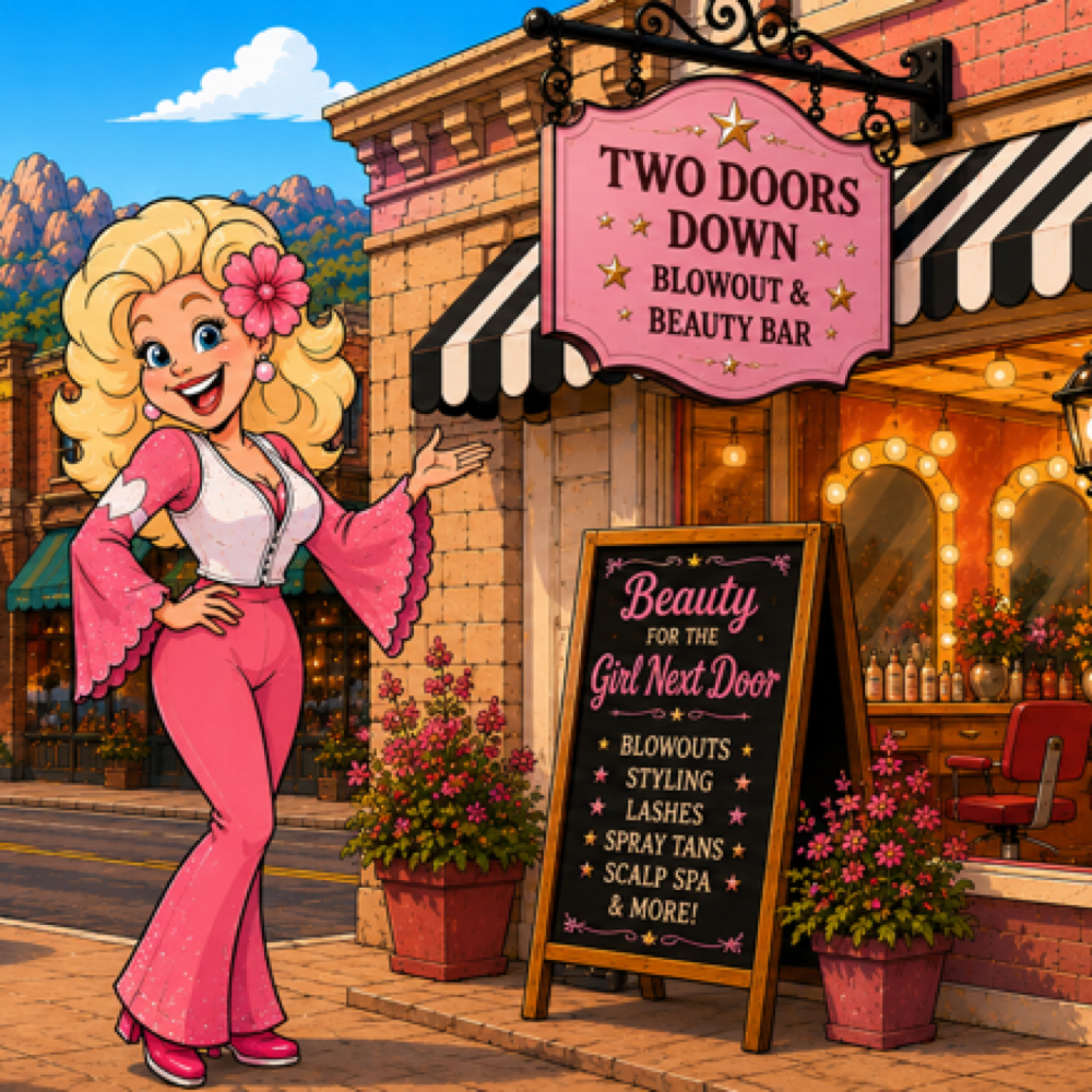 🦋All Day With Dolly at Two Doors Down Blowout & Beauty Bar in Prescott, AZ