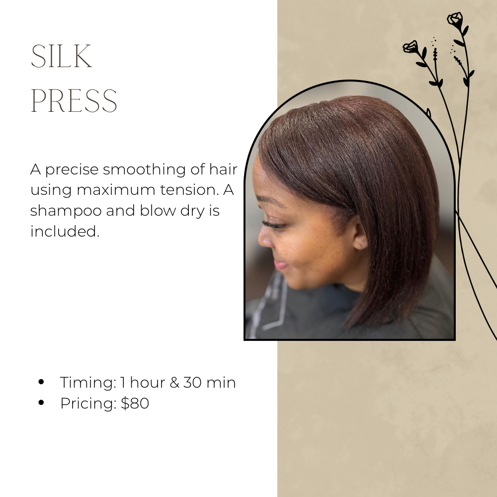 Silk Press at Carley’s Color Lounge in Fort Worth, TX