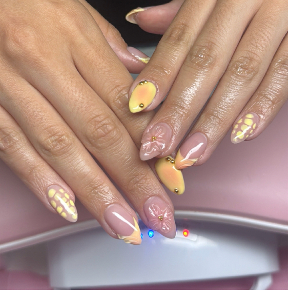 Hard Gel Overlay With Design at Nailzfordazee in West Haven, UT