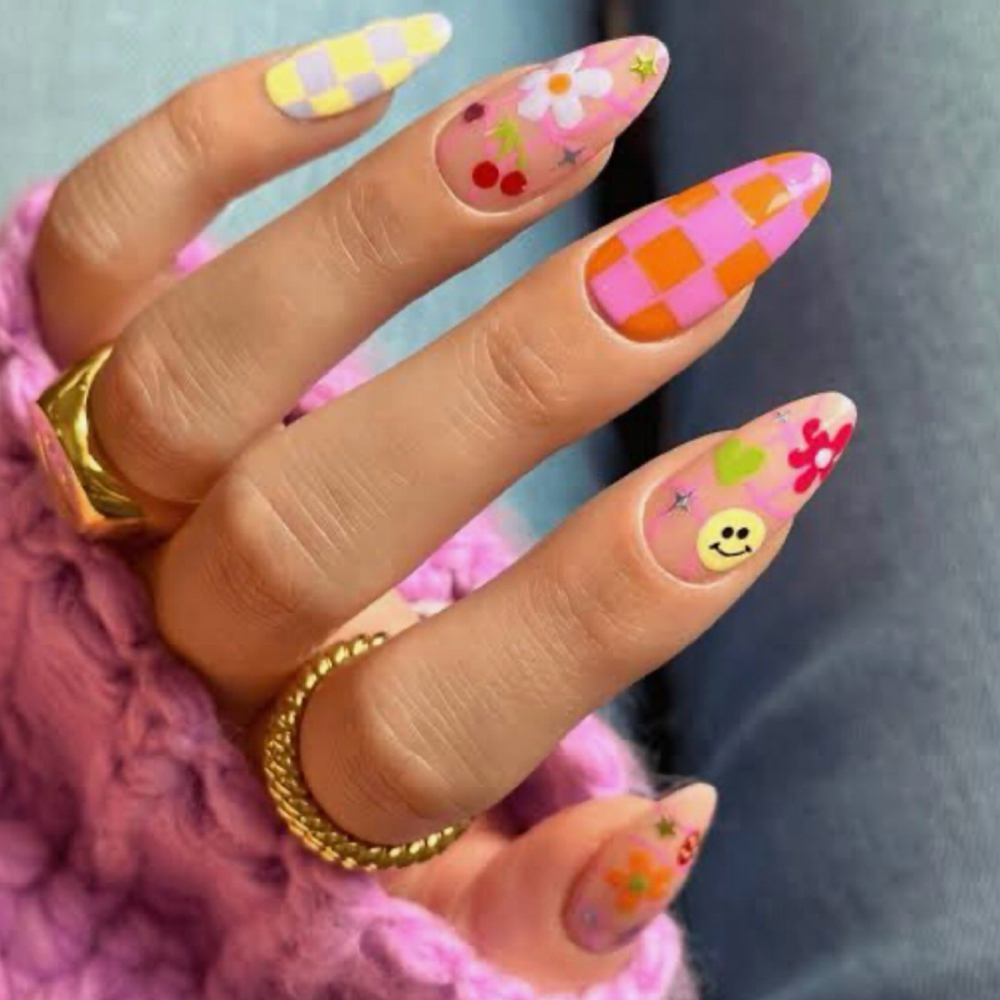 Acrylic full set at Aura Nail Studio in Costa Mesa, CA
