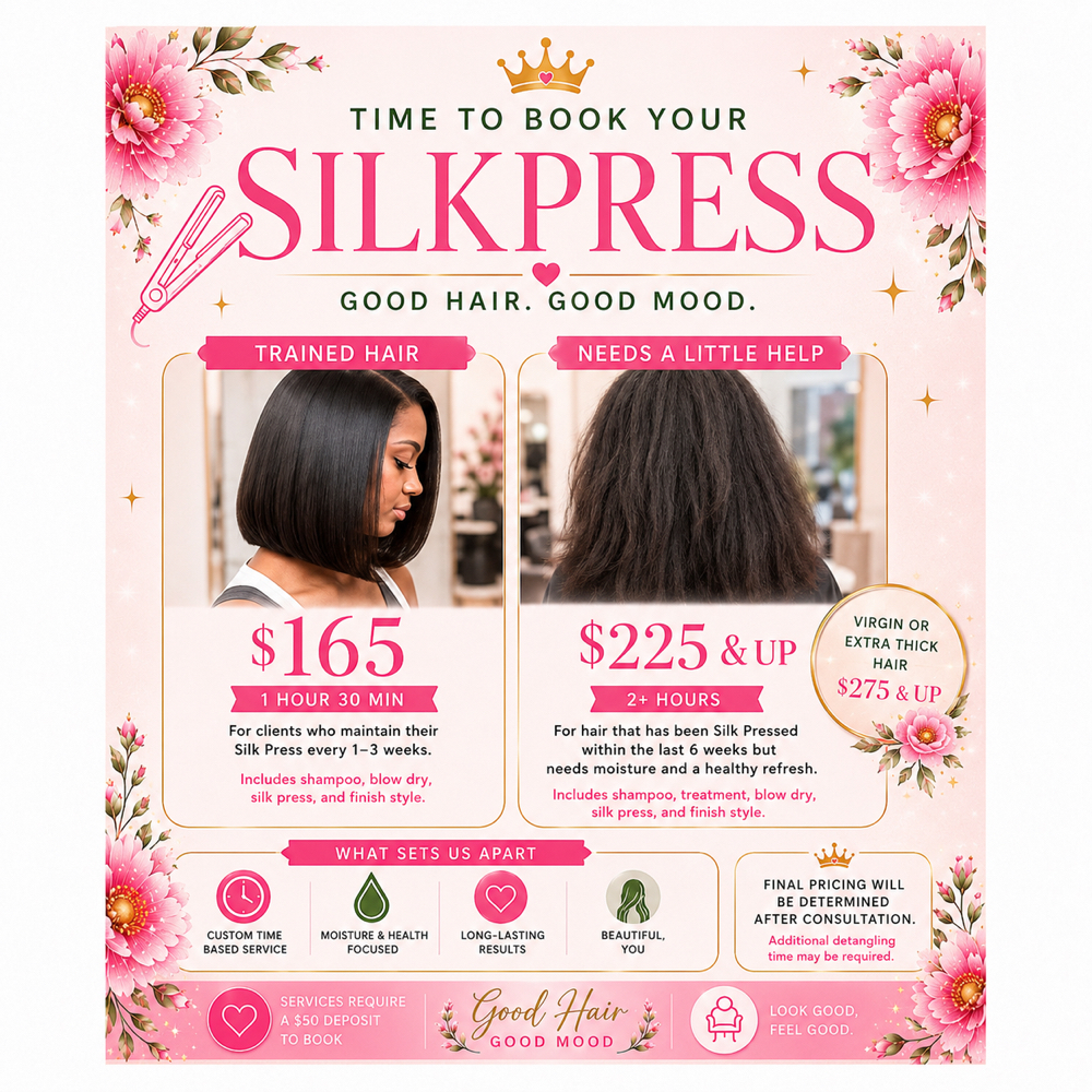 Custom Silk Press Experiencebb at SoBe Glam Express & She Chic Hair in Miami Beach, FL