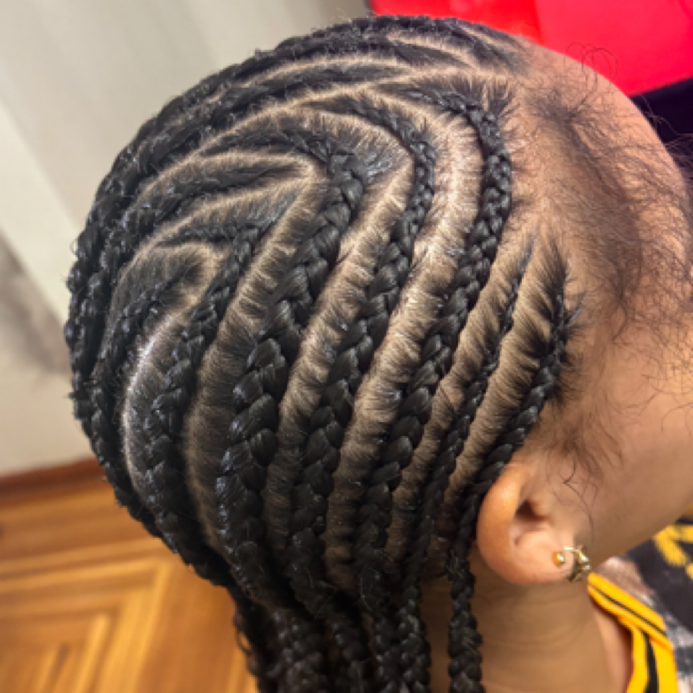 Cornrows w/ HAIR ADDED at Only Braids RI in North Providence, RI