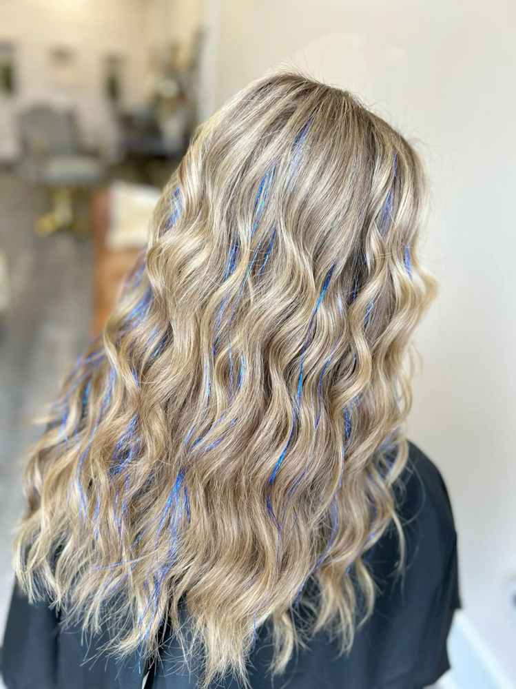 Tinsel ❤️🧡💛💚🩵 at hairbypaiss in Amarillo, TX