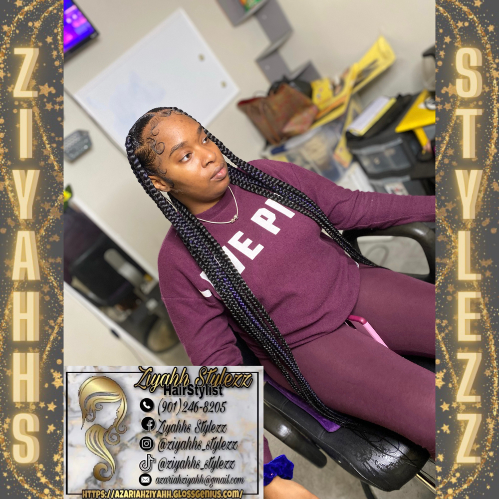 Large Knotless Braids