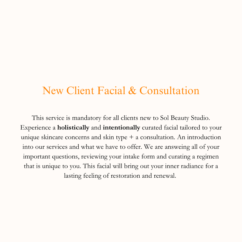 New Client Facial & Consultation at Sol Beauty Studio in New Rochelle, NY