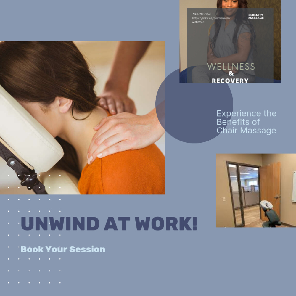 4.5 Hour Corporate Wellness at Serenity Massage + Wellness & Recovery LLC in Fort Worth, TX