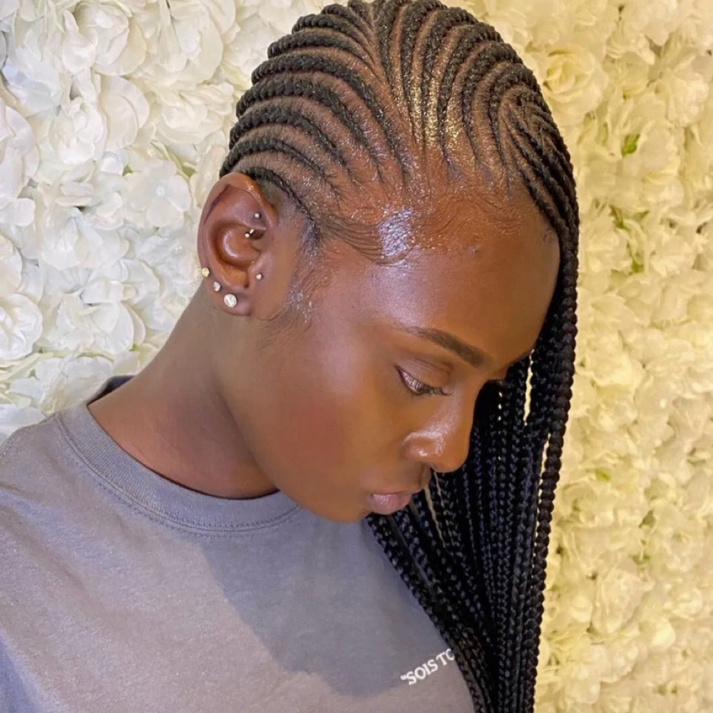 Lemonade Braids at BEAUTIFULLY CREATED HAIR studio in Martinsburg, WV