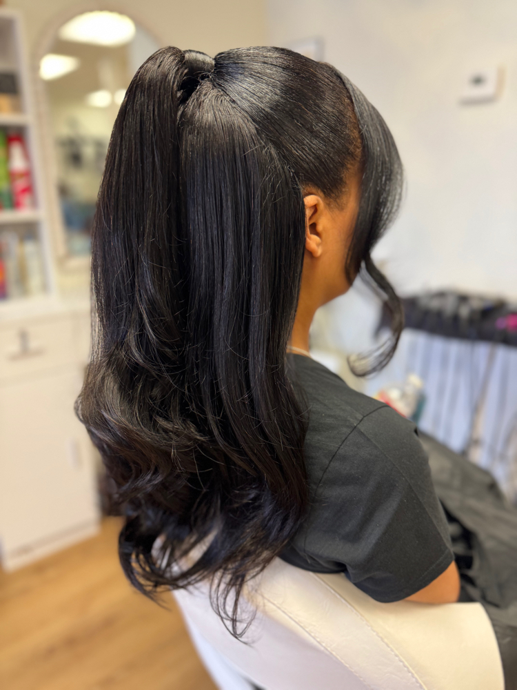 Quick Weave Half Up Half Down