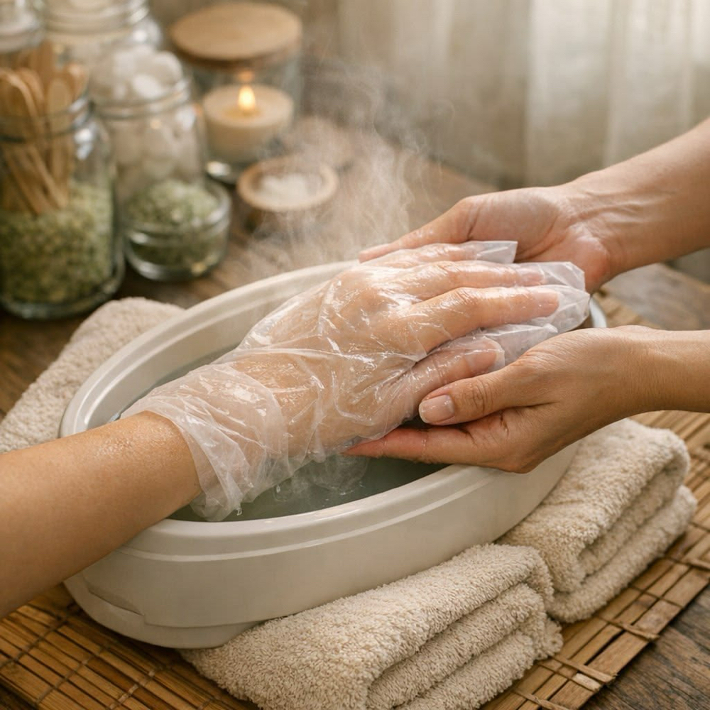 Paraffin treatment at Blooming Beauty Salon in Britt, IA