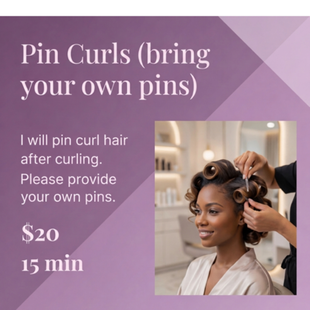 Pin Curls(bring your own pins) at Hair by J’Rena’ in Lawrenceville, GA