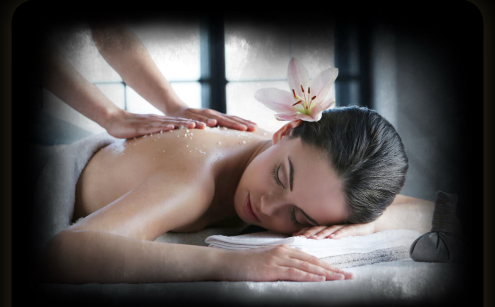 Back facial with microdermabrasion